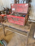 Metal Work Table w/Tool Box