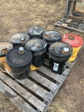 Pallet of Hydraulic Oils & BBQ Pit