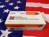 50rds Winchester 38spl 110gr Silver Tip