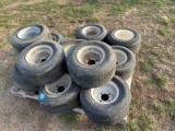 11pc Mower Tires w/Rims