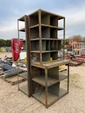 2pc Metal Shelves w/bins