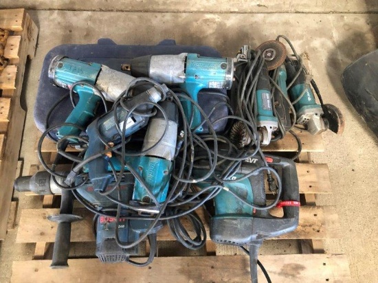 Lot of Makita & Bosch Hammer Impact Wrenches
