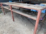 Metal Framed/Wood Topped Work Table