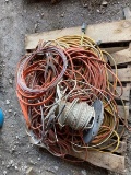 Pallet of Extension Cords, Wire, Jumper Cables