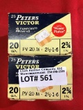 25rds Peters Victor Plastic 20ga Shotgun Shells