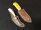 2pc Hunting Knives w/Leather Sheaths