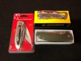 3pc Pocket Knives New in Cases