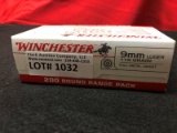 200rds Winchester 9mm 115gr FMJ