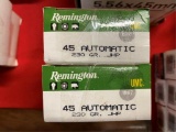 45 ACP - Remington - 230 gr Jacketed Hollow Point