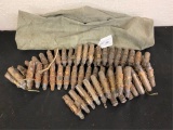 66pc 50cal Military Blanks on Belt