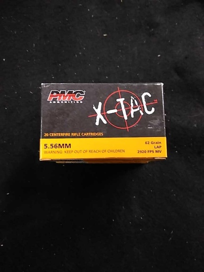 20rds PMC XTAC 556NATO 62GR LAP