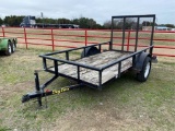 10' Big Tex Bumper Pull Trailer w/fold up gate