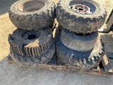 6pc Four Wheeler Tires & 4pc Shredder Tires