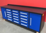 NEW 10' 15drawer/2cabinet Work Bench-Blue