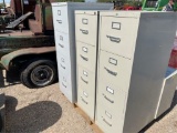 4pc 4 Drawer Filing Cabinets