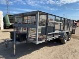 Utility Trailer Tandem w/3pc Weedeaters and Jack