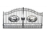 NEW 14' Bi Parting Wrought Iron Gate w/Deer Art