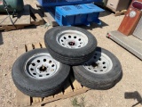 4pc Trailer tires and rims size 14