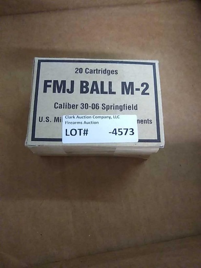 20rds 30-06 Springfield FMJ Ball M-2