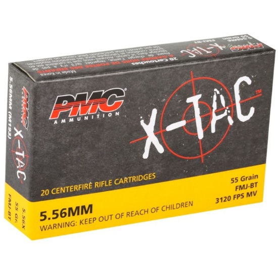 20rds PMC X-TAC 5.56MM 55gr FMJ-BT