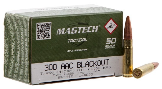50rds Magtech Tactical 300 AAC Blackout 123gr