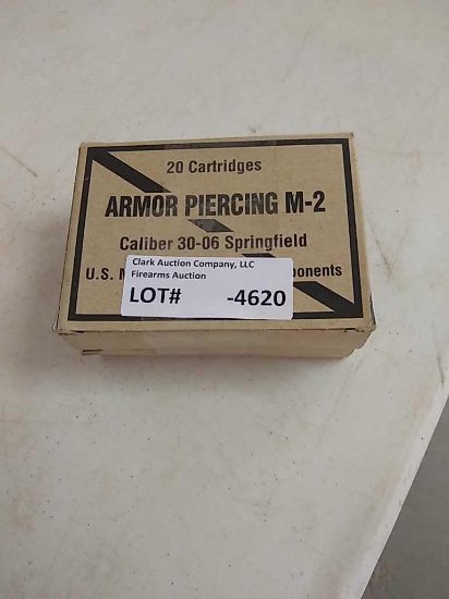 20rds 30-06 Springfield Armor Piercing M-2