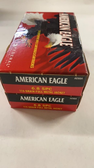 20rds American Eagle 6.8 SPC 115gr FMJ