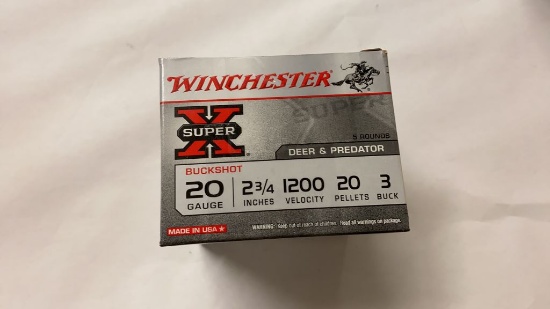 25rds Winchester SuperX 20ga Buckshot 20P 3 Buck