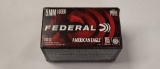 100rds Federal 9mm Luger 115gr FMJ