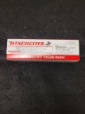100rds Winchester 9mm Luger 115gr FMJ