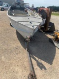 Aluminum Boat w//Johnson 25 motor & trailer