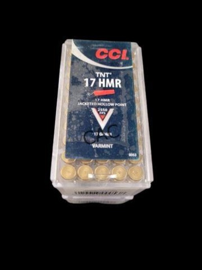 50rds CCI TNT 17 HMR 17 Grain JHP