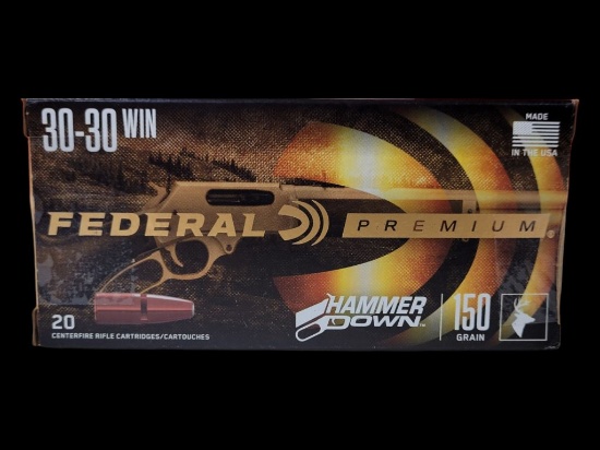 20rds Federal Premium 30-30Win 150gr Hammer Down