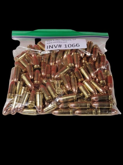 100rds Remington 9mm Luger 115gr FMJ Bagged