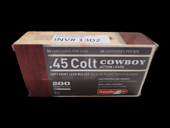 50rds Aguila 45 Colt 200gr Cowboy Action Loads