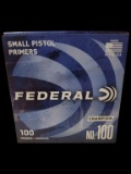 100ct Federal No.100 Small Pistol Primers