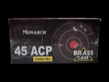 50rds Monarch Brass 45ACP 230gr FMJ