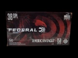 50rds Federal American Eagle 38SPL 158gr FMJ LRN