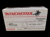 100rds Winchester 40S&W 165gr FMJ