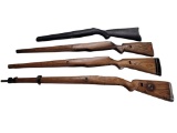 Lot of 4 WWII K43, G24T, Ruger Rifle Stocks