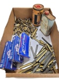 Box Lot of Fired Brass and Powder