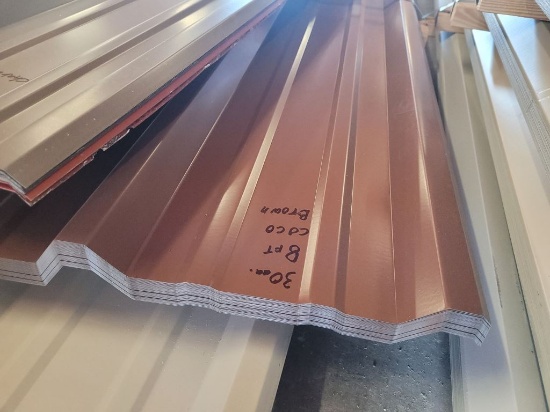 30ct 8' Sheets of Coco Brown R-Panel