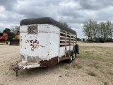 16’ Livestock Trailer bumper pull covered