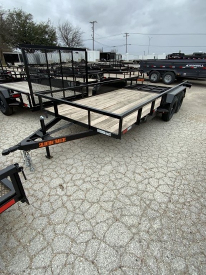 2022 Salvation Trailers 78"x16' Utility Trailer