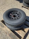 ST205/75R15 Trailer tires on Rims