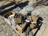 Pallet of Asst Oils, Greases, Saw Blades, etc