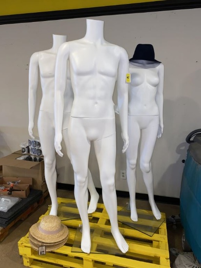 Lot of three Full Body Mannequins