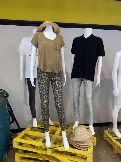 3-Full Body Mannequins 1-Female & 2-Male