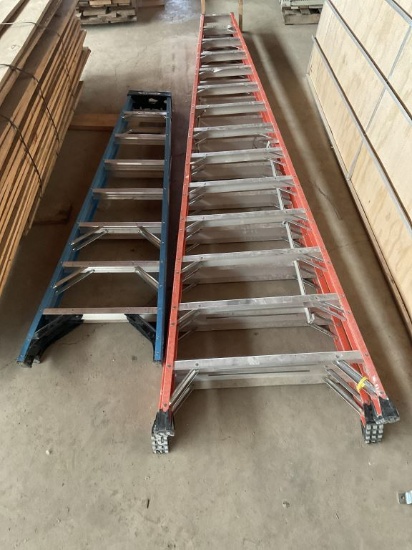 Lot of 2 Ladders (8' Werner/14' Louisville)