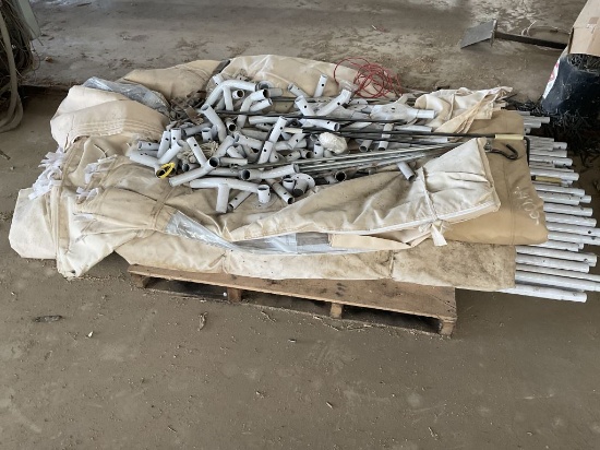 Lot of Assorted Canopies, Poles and Parts